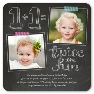 twin birthday invitations