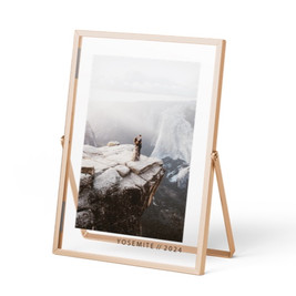 Personalized floating glass tabletop print