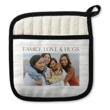 Family, Love and Hugs, Personalized Pot Holder