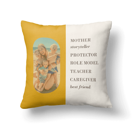Pillow with family image
