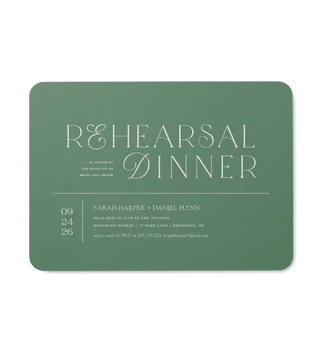 Rehearsal Dinner Invitations