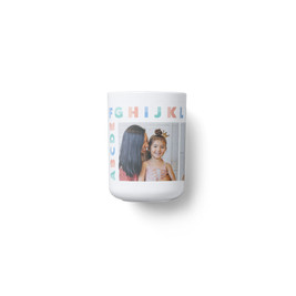 Custom cup with Alphabet and personalized photo