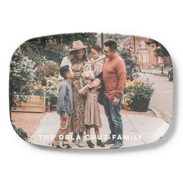 Family photo on a serving platter