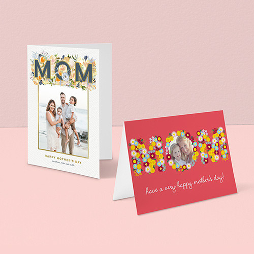 Custom happy mothers day folded cards