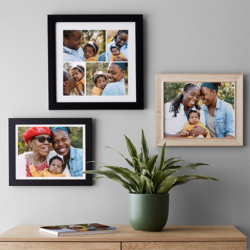 Framed wall art custom prints family