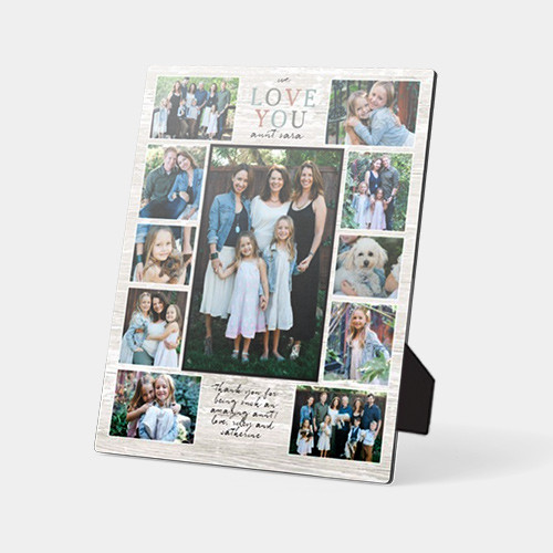 Mothers day desktop plaque family photo collage
