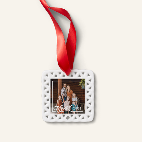 Ceramic Ornaments Family of 6