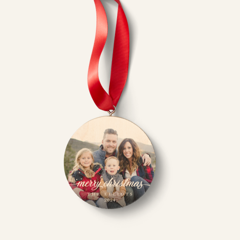 Wood Ornaments Family of 4
