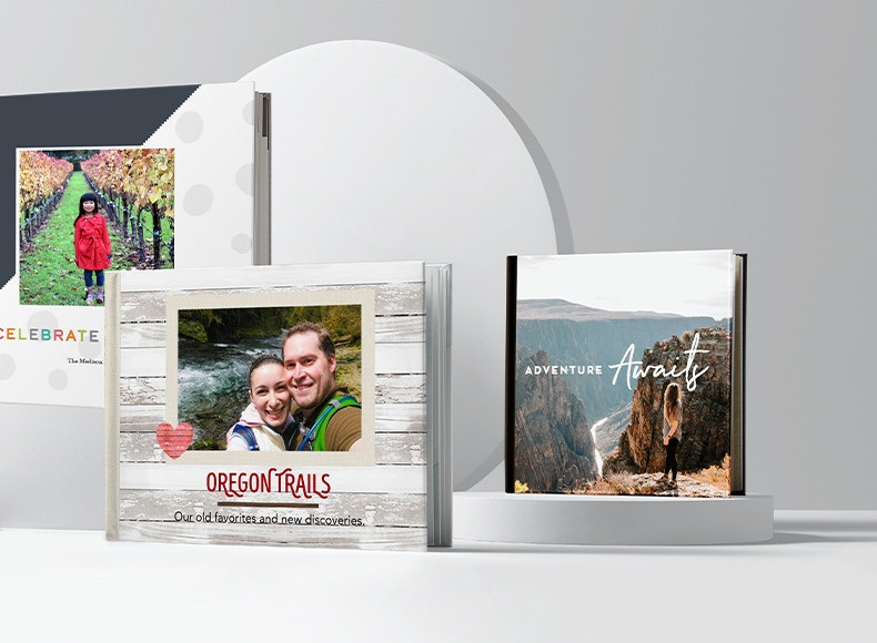 A variety of photo book sizes and orientations to make your best photo book