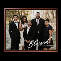 Canvas photo print of family dressed in formal clothing