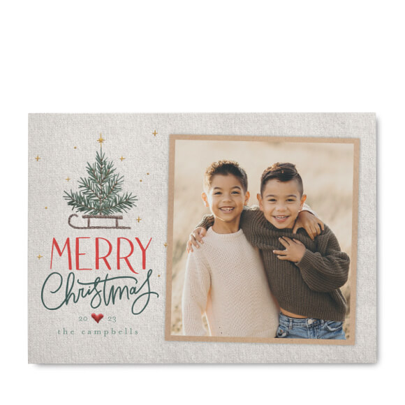 6-pack Christmas Cards Cute Cartoon Merry Christmas Greeting Cards Kids Holiday Card