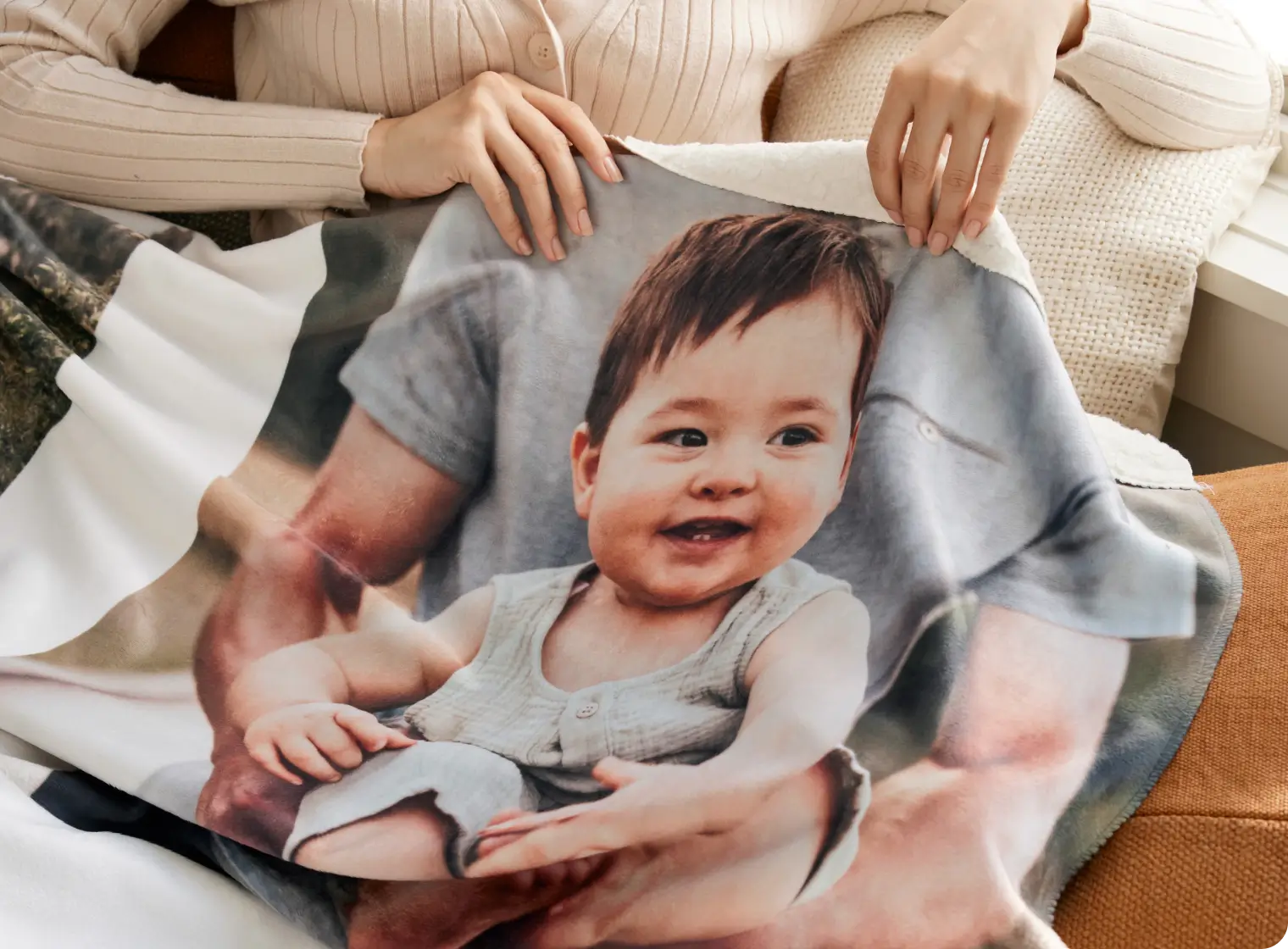 Personalized photo blanket