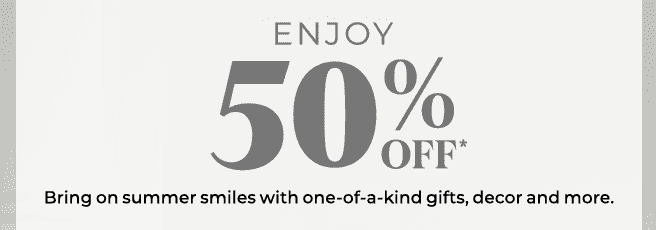 ENJOY 50% OFF AT SHUTTERFLY*