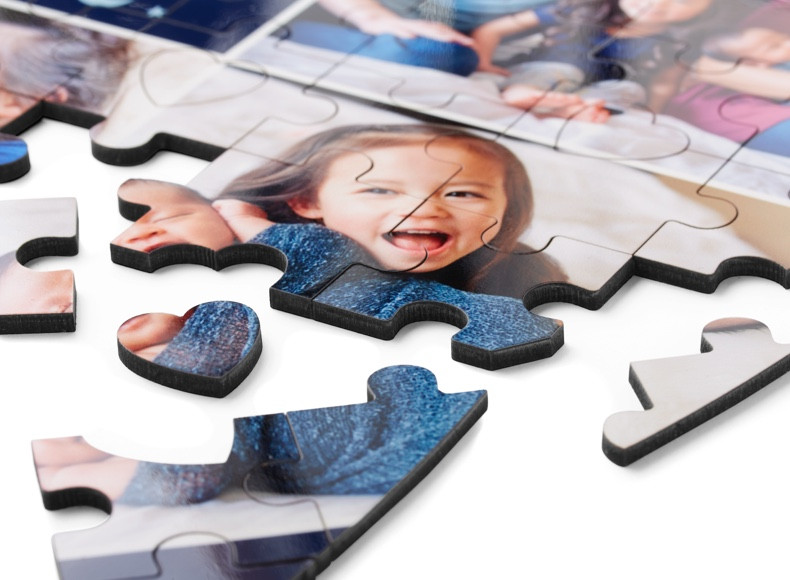 chunky 6 pieces your own photos. 7x5 inches Personalised jigsaw puzzle 