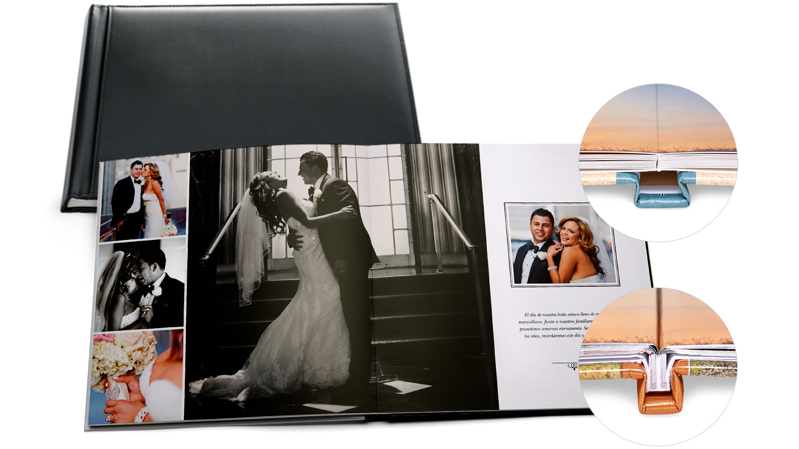 Leather Effect Deluxe White Wedding Day Photo Album Hold 80 Photos Gift Box 