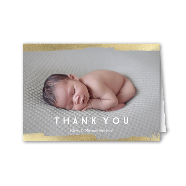 Personalised Girl or Boy 18. Design 18, 50 Birth Announcement Baby Thank You Cards 