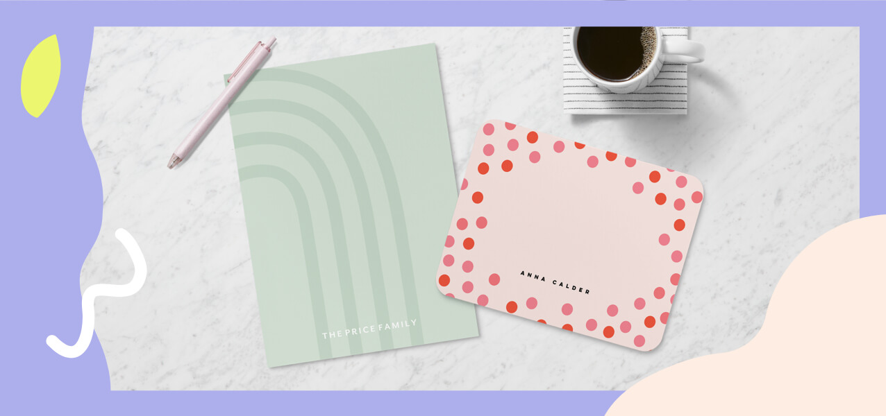 Personalized Stationery for Women, Modern Stationary Set, Simple