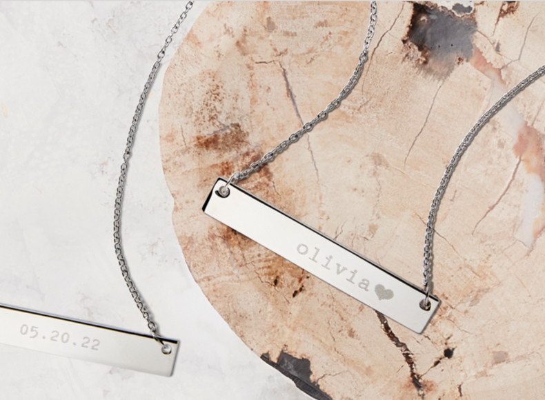 Keepsake bridal shower gifts like custom engraved jewelry are heartfelt gifts ideas.