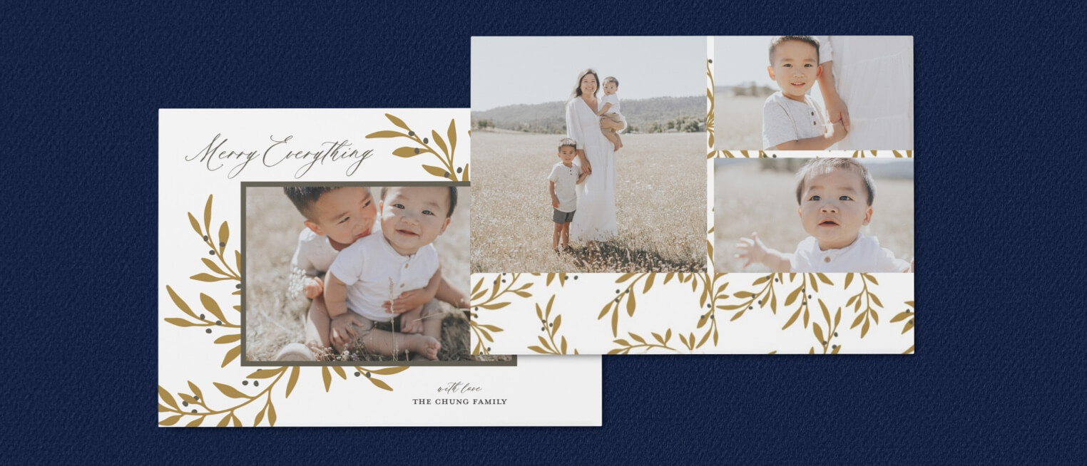 Free Back-of-Card Designs. Add more photos or text to tell your story.