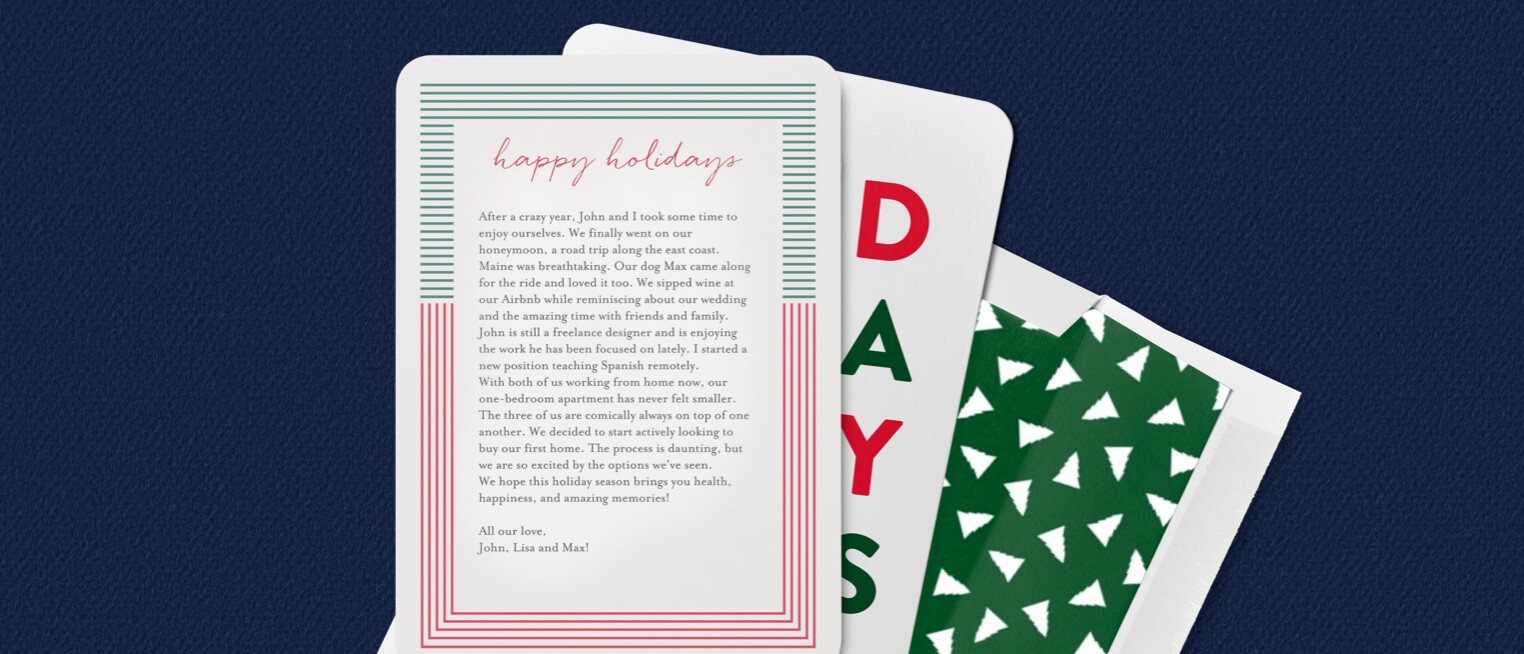 Holiday News Enclosure Cards. Include a holiday newsletter, special recipe or more.
