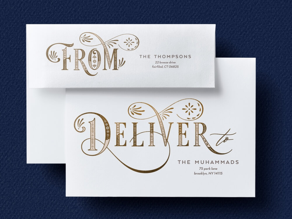 Custom Envelopes. Find a festive envelope design and enjoy free address printing, too.