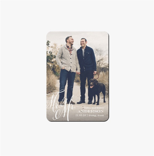 Scallop Corners Wedding Announcements Card